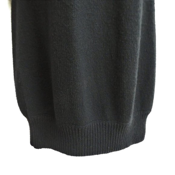 Vince x A Pea In A Pod Maternity WooL Sweater Dress Black Knit Cowl Flounce Slv - Picture 4 of 8